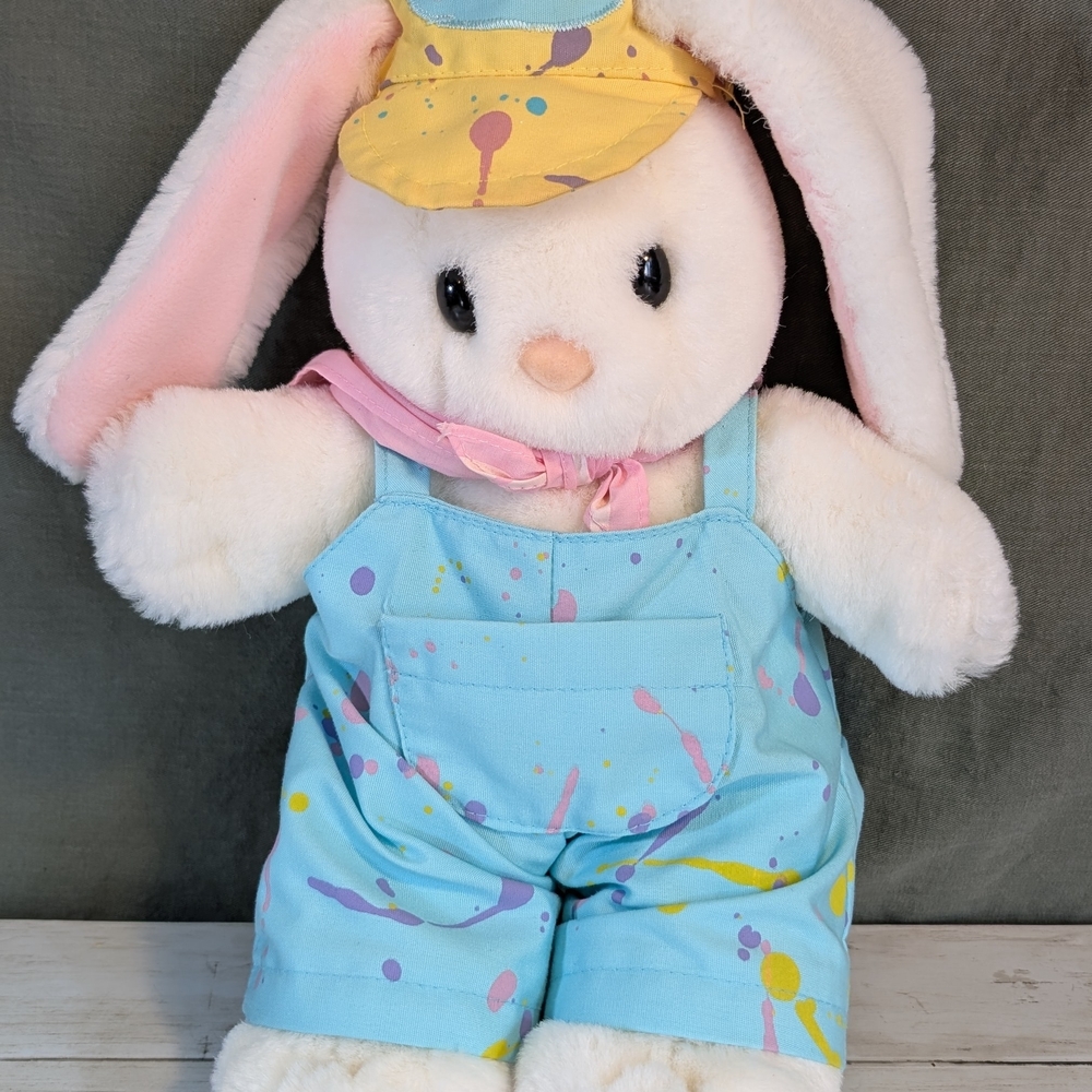 Vintage 1990 Hallmark Crayola E. Bunny White Rabbit Plush Easter Stuffed Animal